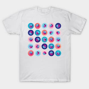 Big polka dots multicolour geometrical composition T-Shirt